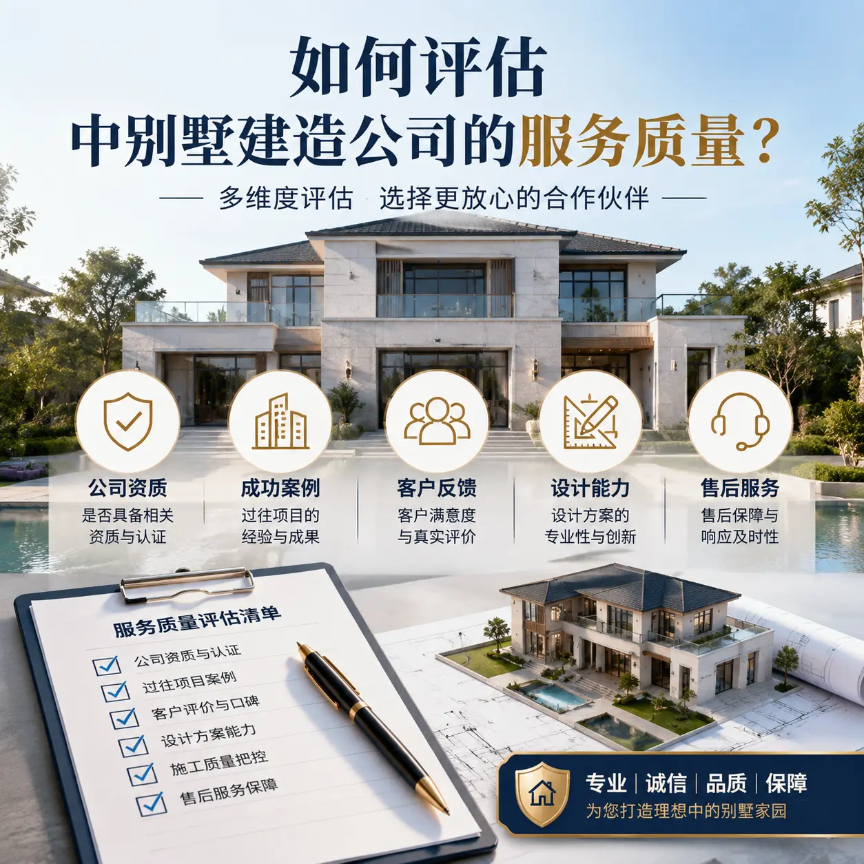 如何评估 湖南 中别墅建造公司的服务质量?