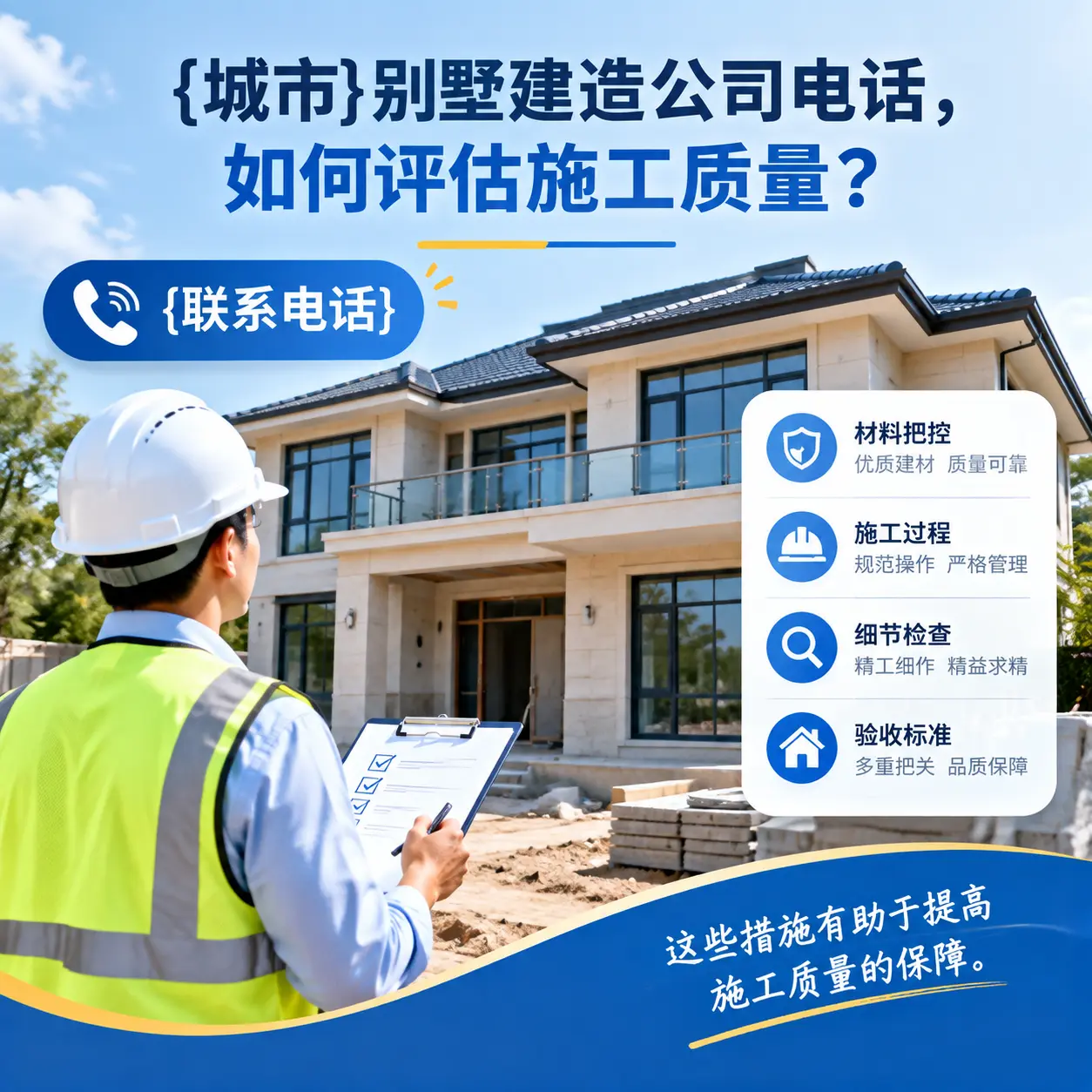 湖南别墅建造公司电话,如何评估施工质量?