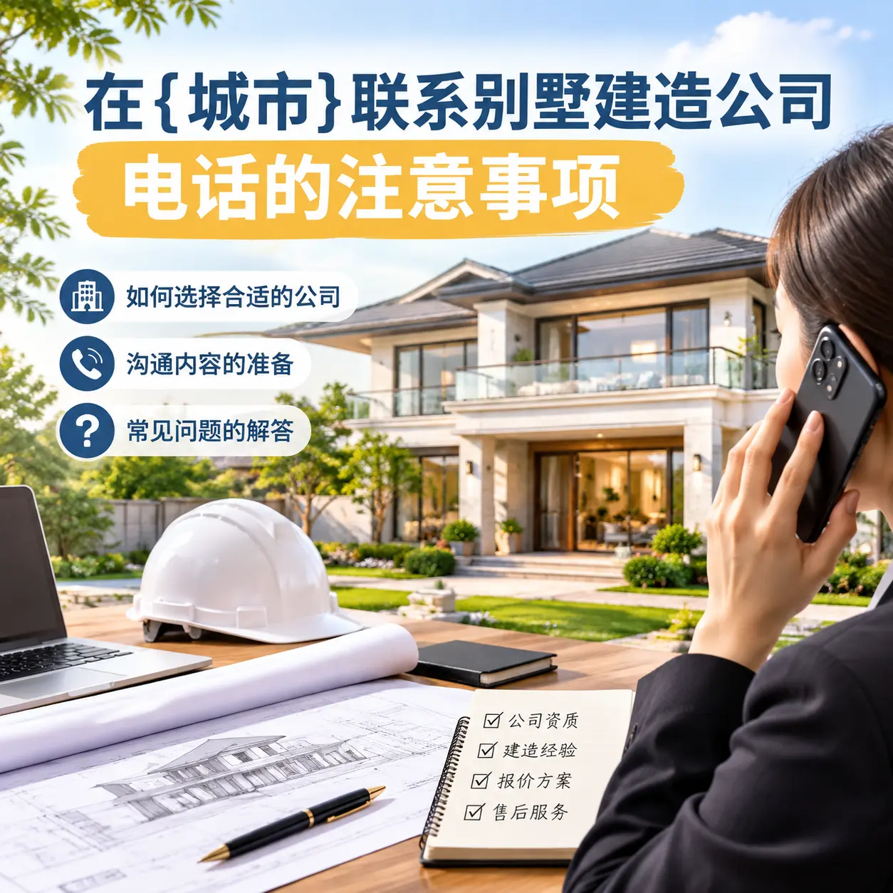 在湖南联系别墅建造公司电话的注意事项