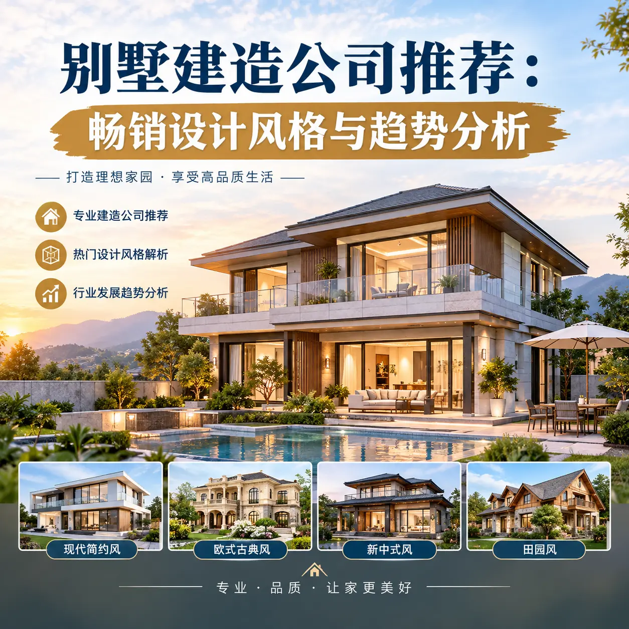 别墅建造公司推荐: 湖南 畅销设计风格与趋势分析