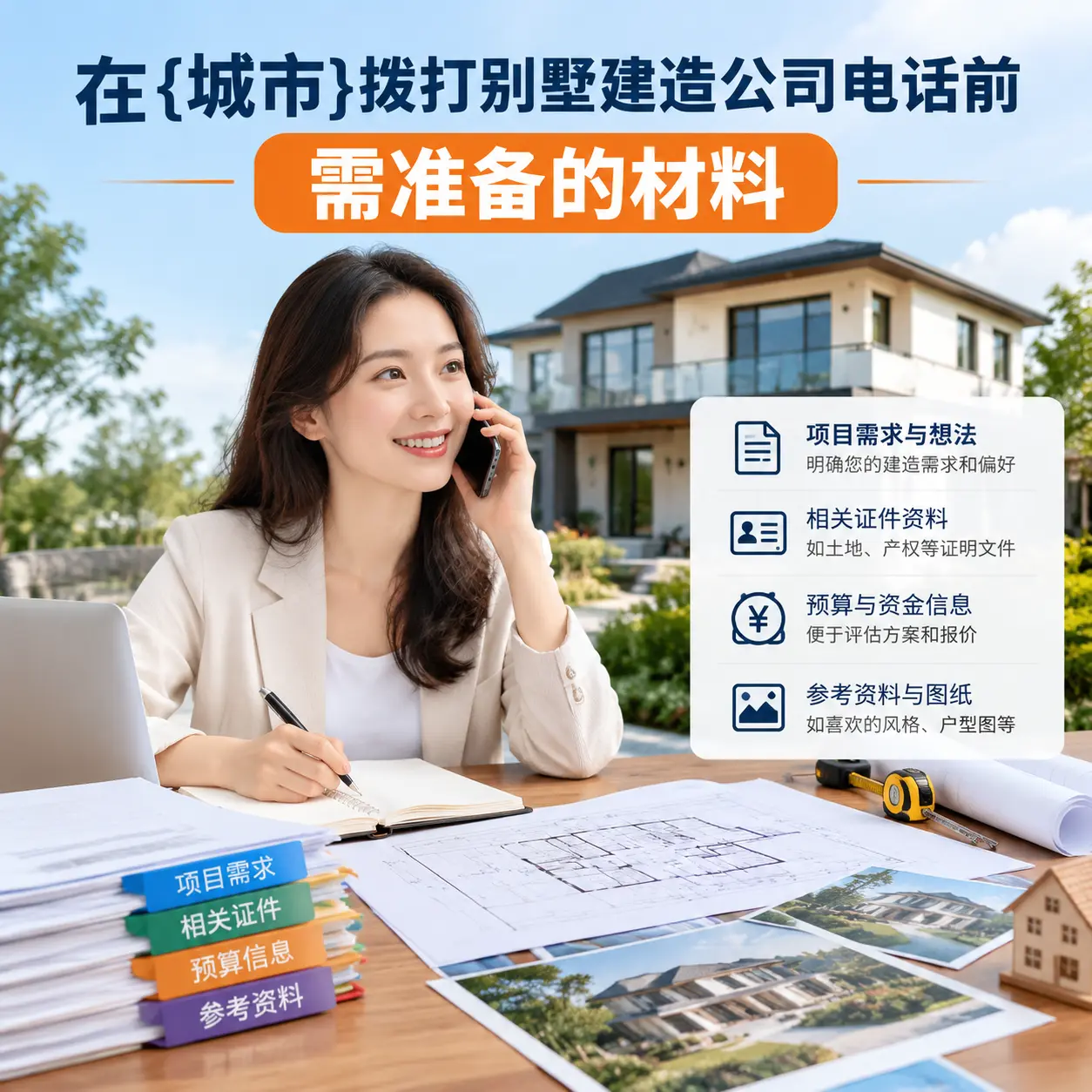 在湖南拨打别墅建造公司电话前需准备的材料