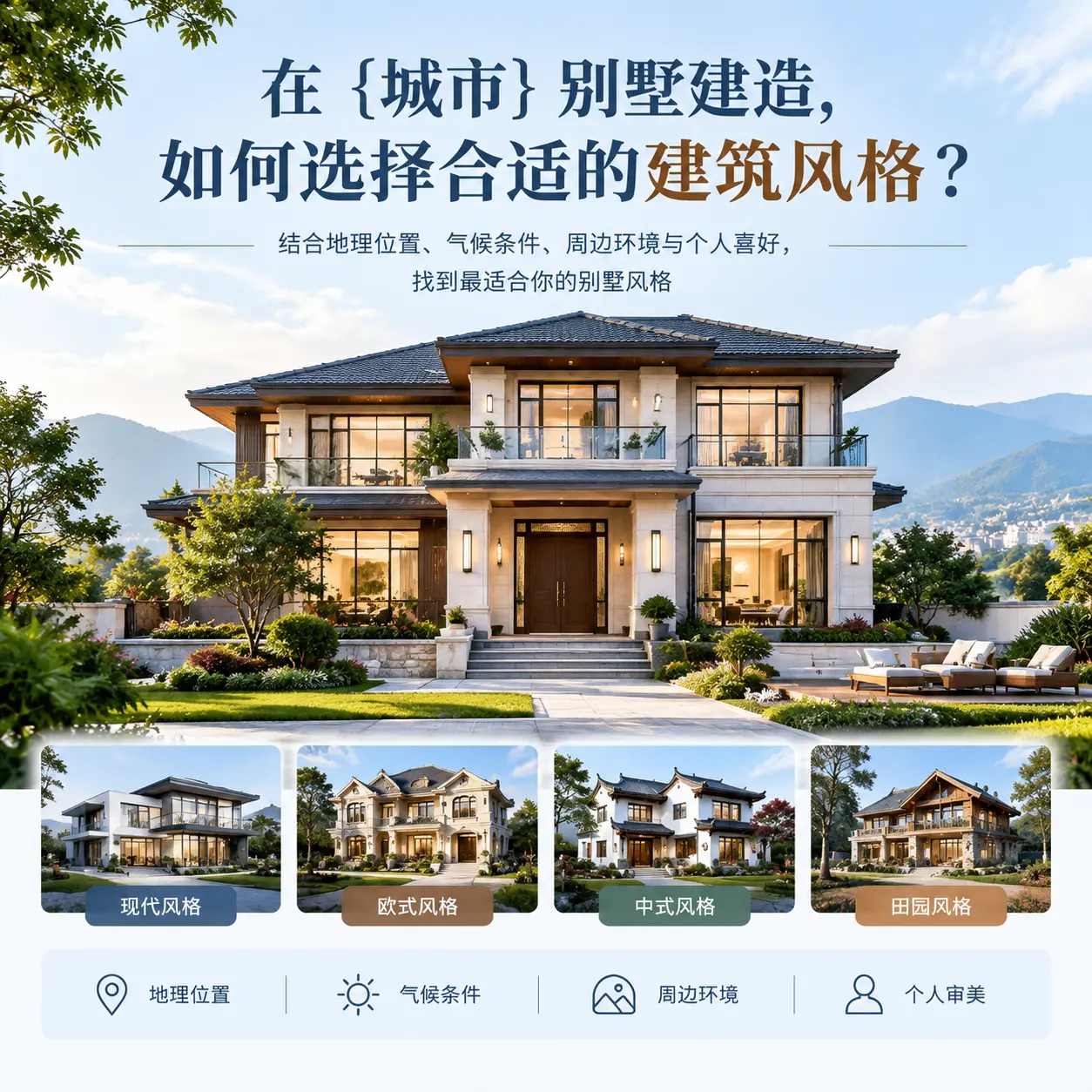 在 湖南 别墅建造，如何选择合适的建筑风格？